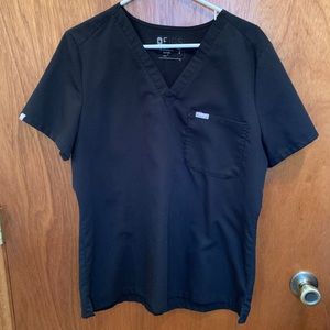 FIGS. Catarina scrub top. Black. Size Large.